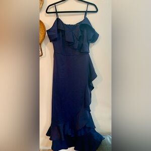 Maggy London Navy High Low Dress